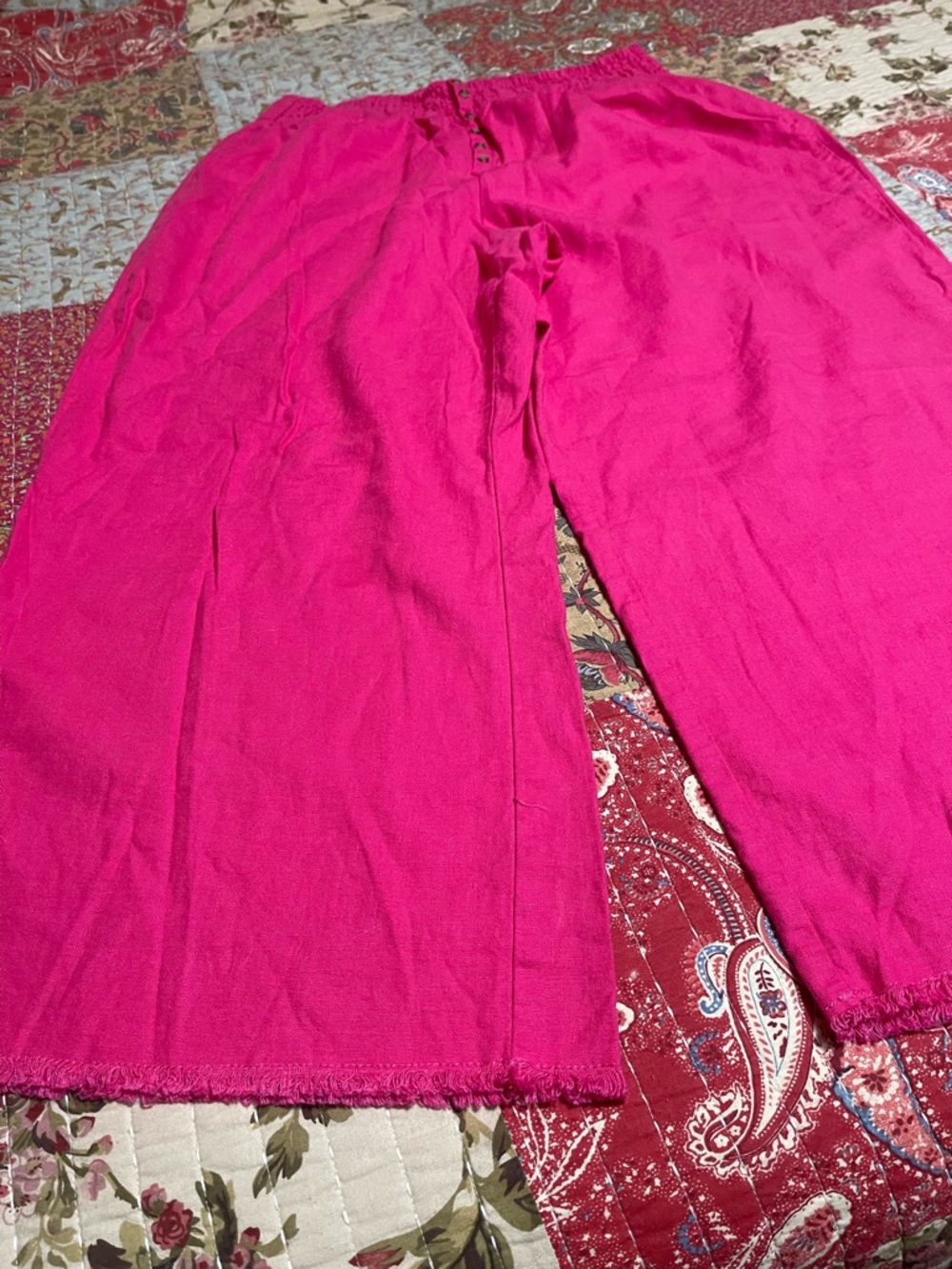 Cato Bright Pink Wide-Leg Capris
